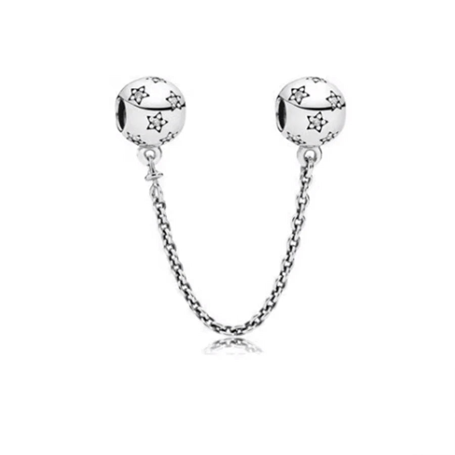 Sparkling Herbarium Cluster Round Charm Safety Chain Pure Ember