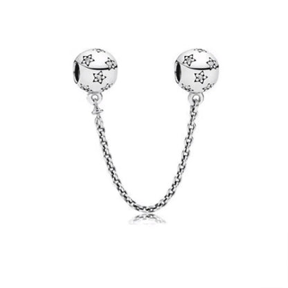 Sparkling Herbarium Cluster Round Charm Safety Chain Pure Ember