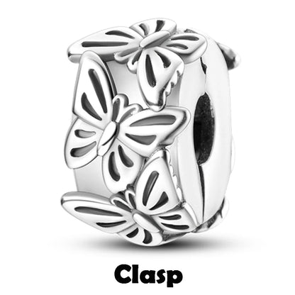 925 Sterling Silver Silicone Spacer Stopper Clip Charms Chamilia Beads Pure Ember