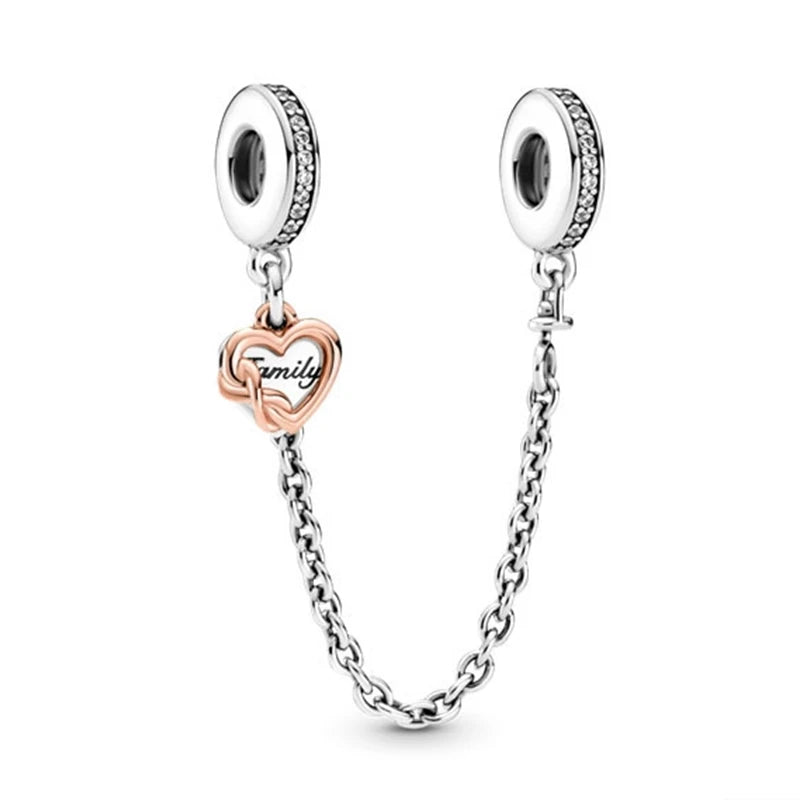 Sparkling Herbarium Cluster Round Charm Safety Chain Pure Ember