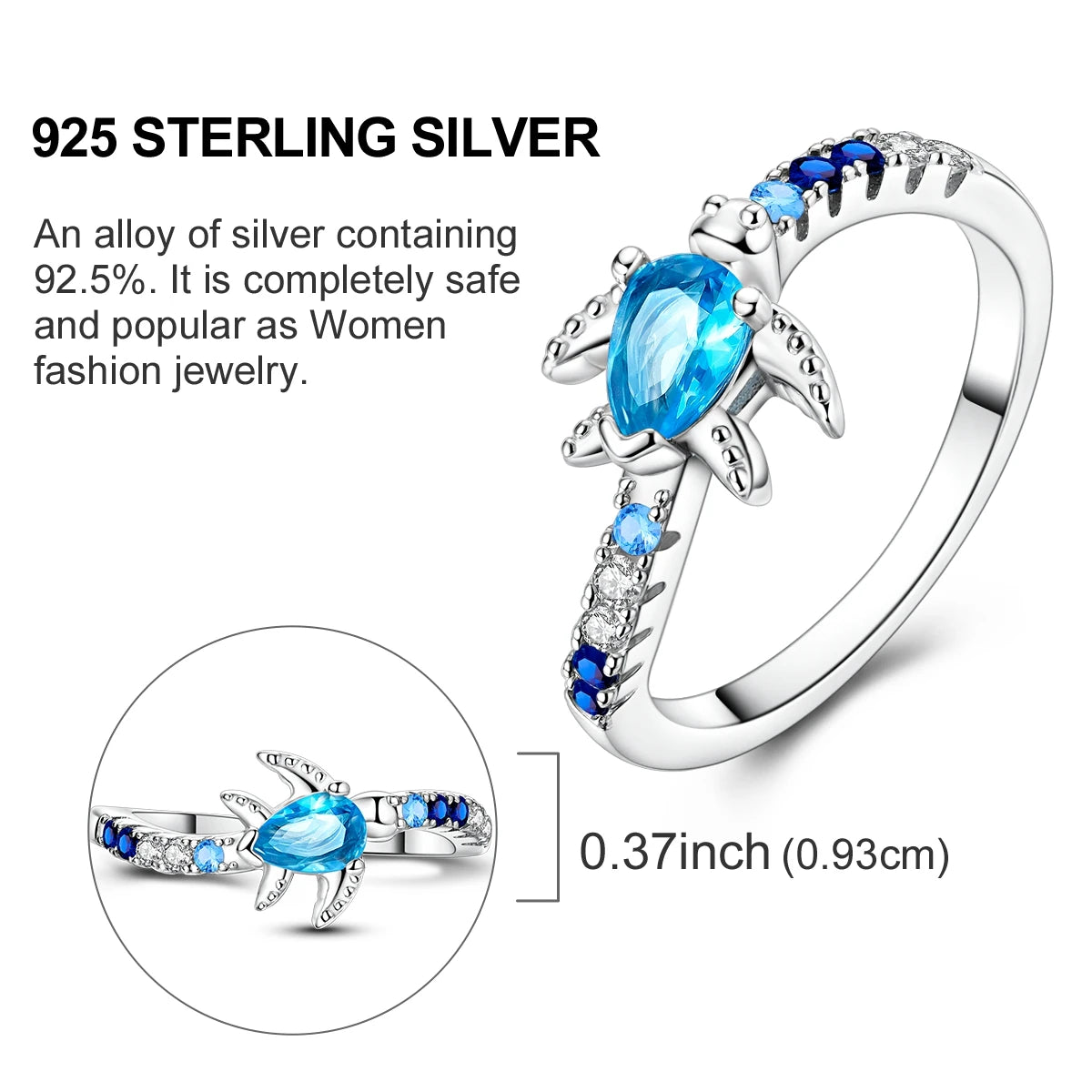 Women's Rings 925 Sterling Silver Luxury Stackable Ring Original Design