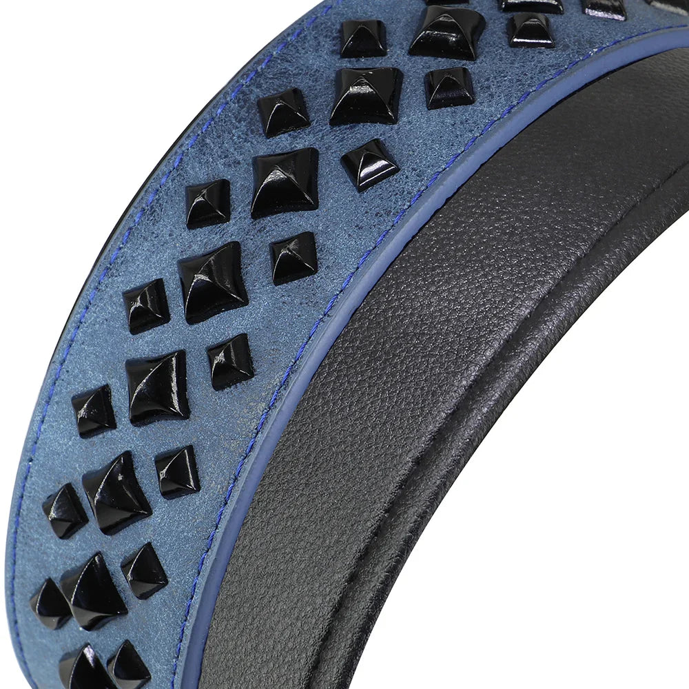 Close-up of a sandal sole with black studded details on a white background