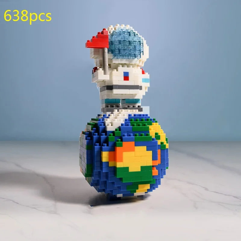 Lego Astronaut DIY Building Blocks with Light - Micro Space Moon