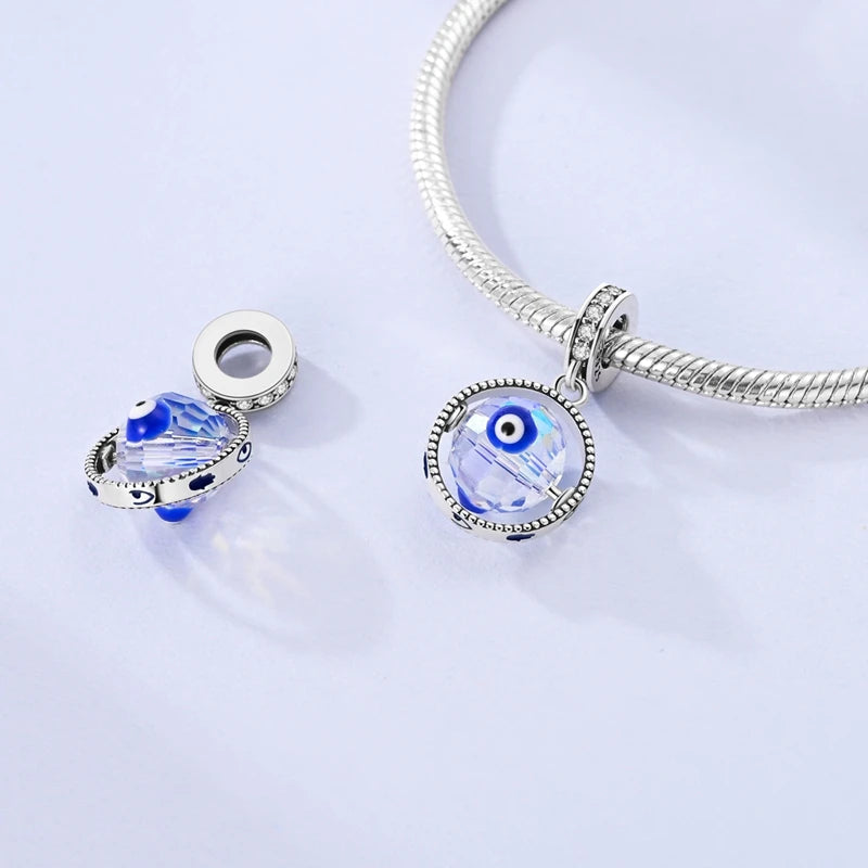 Lucky Charms 925 Sterling Silver Snowflake Magic Cube Bead Pendant Jewellery Pure Ember