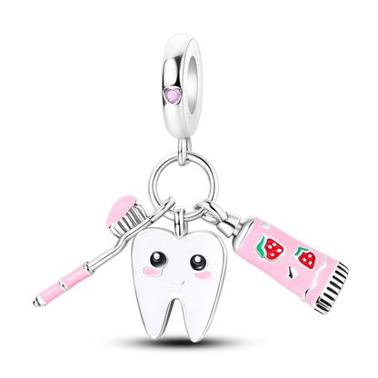 925 Sterling Silver Charms Beads Butterfly Clover Pendant