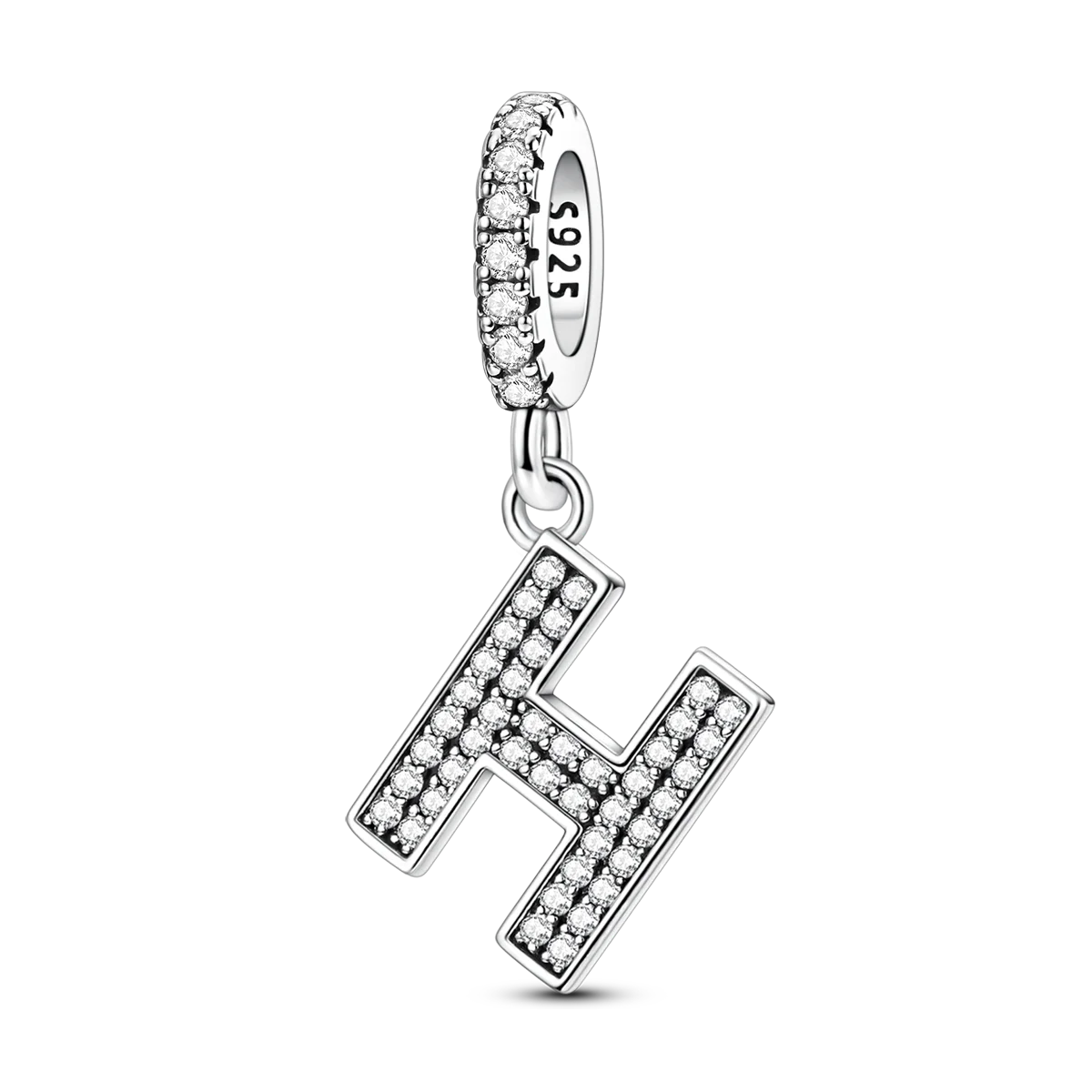 New In Charms 925 Sterling Silver Pendant Letter H pandora style 