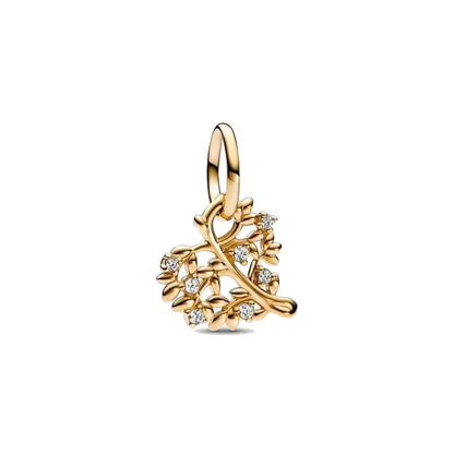 Gold Plated S925 Silver Charm Pendants Pure Ember