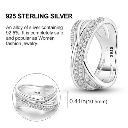 Women's Rings 925 Sterling Silver Luxury Stackable Ring Original Design