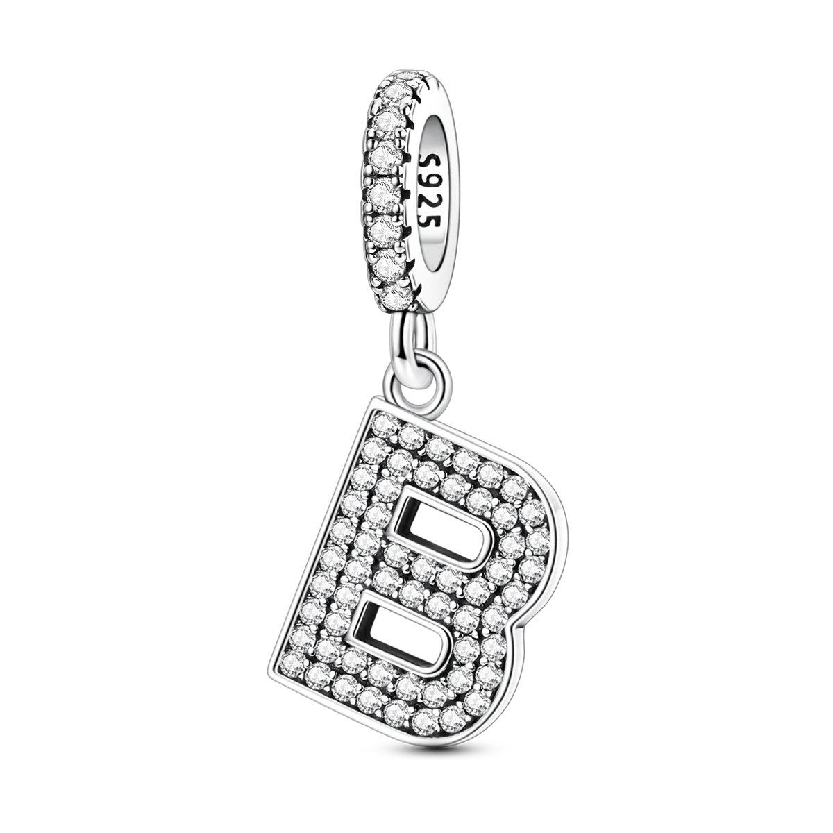 New In Charms 925 Sterling Silver Pendant Letter B pandora style 