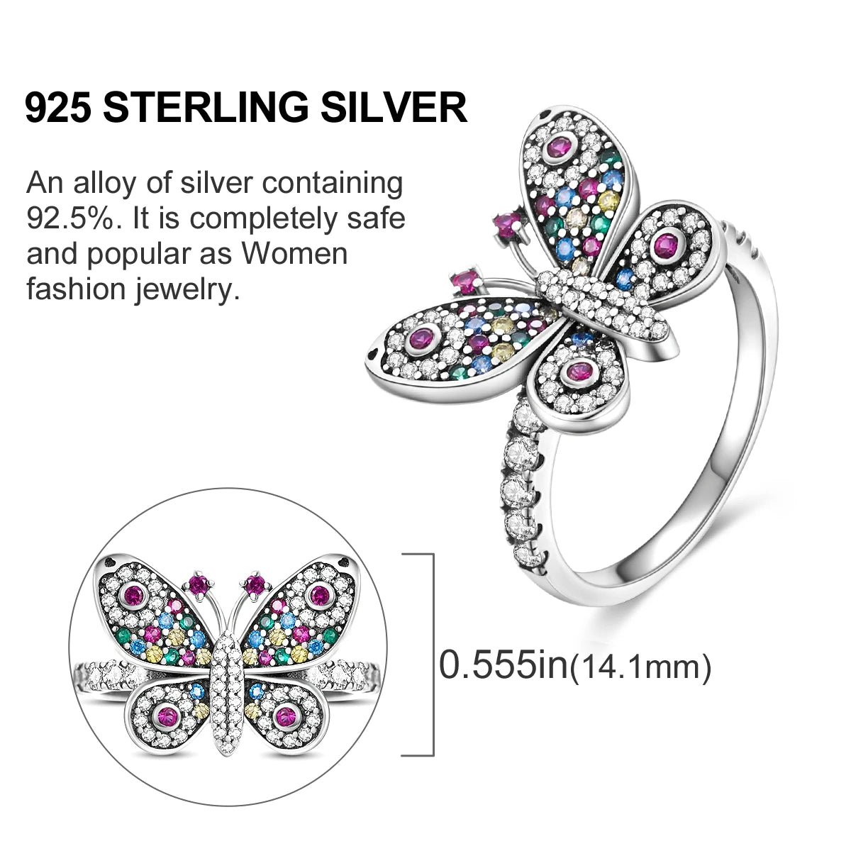 Women's Rings 925 Sterling Silver Luxury Stackable Ring Original Design