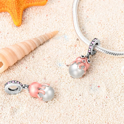 925 Sterling Silver Ocean Blue Sea Octopus Turtle Mermaid Charms Pure Ember pandora style octopus with pearl