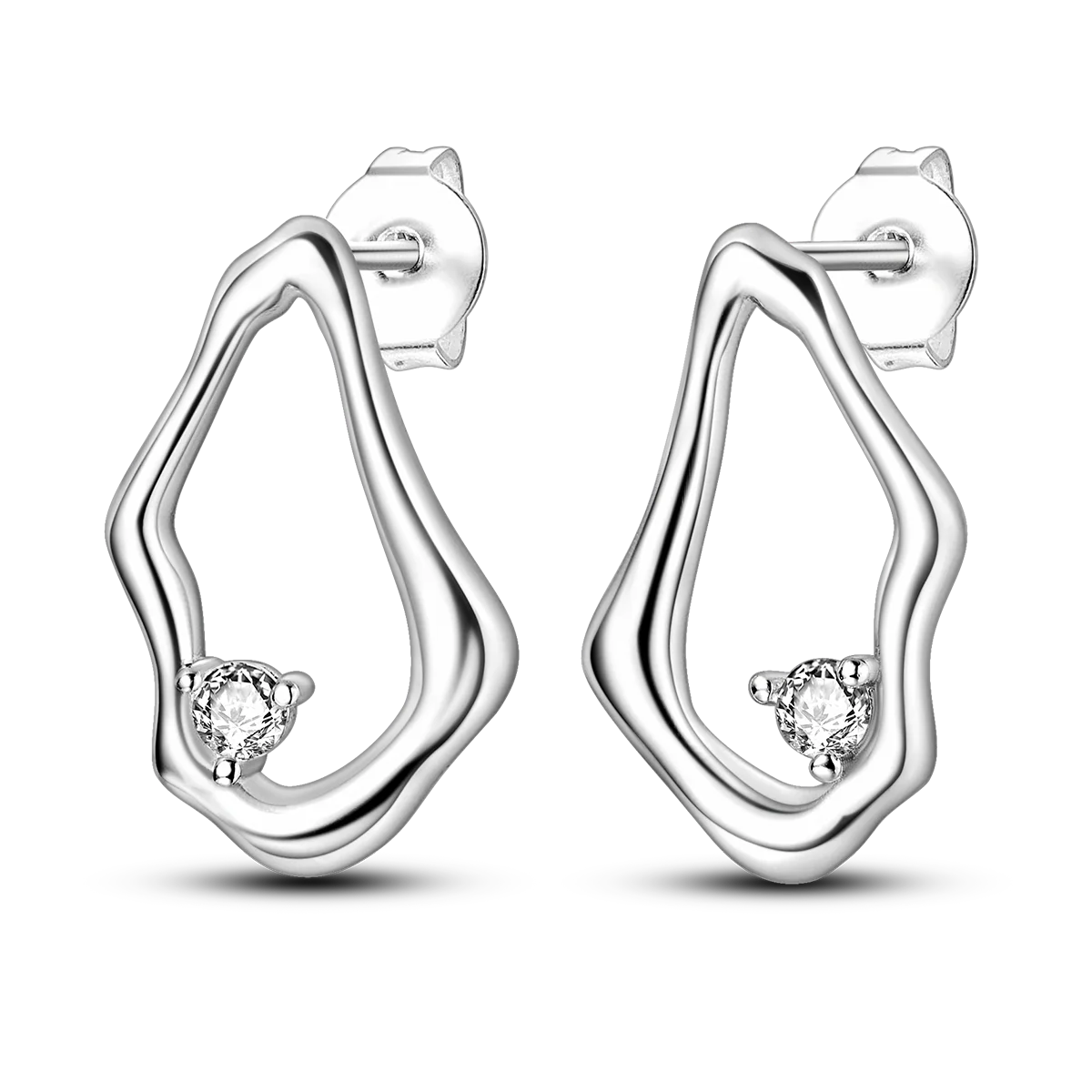 925 Sterling Silver Stud Earrings Devil's Eye Star Rabbit Horse Eye Feather CZ Zircon Earrings Pure Ember
