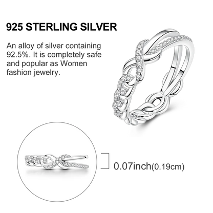 Women's Rings 925 Sterling Silver Luxury Stackable Ring Original Design