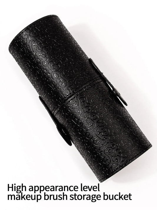 Black 20-piece makeup tool set: 13 makeup brushes +3 pieces of beauty eggs +3 pieces of powder puff +1 piece of storage bucket Pure Ember