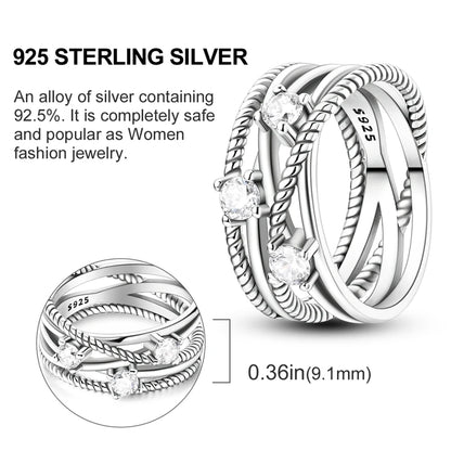 Women's Rings 925 Sterling Silver Luxury Stackable Ring Original Design