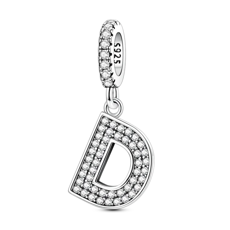 New In Charms 925 Sterling Silver Pendant Letter D pandora style 