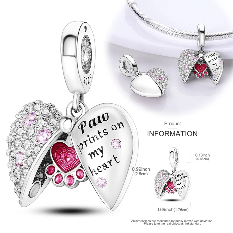 New 925 Sterling Silver Charms Beads Hot Air Balloon Matryoshka Pendant Pure Ember