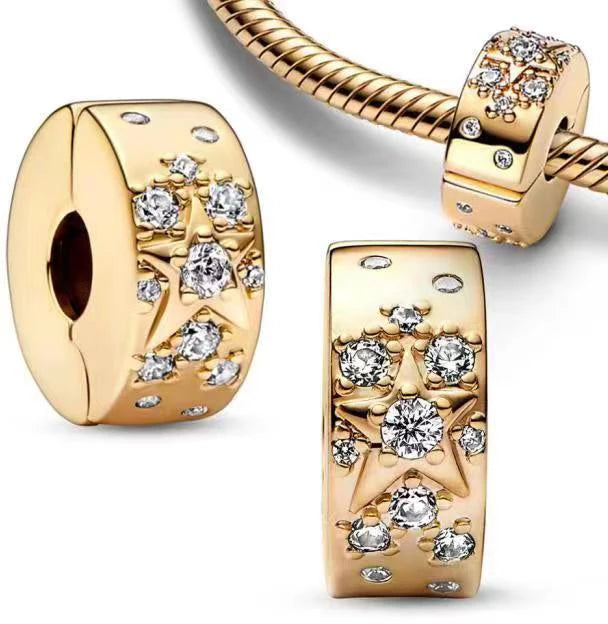 Gold Plated S925 Silver Charm Pendants Pure Ember