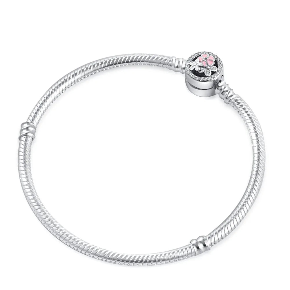 Charm Bracelet silver Demonte flower pandora dupe