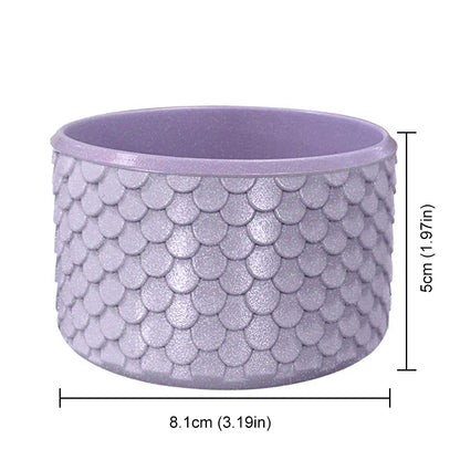 Stanley Purple textured planter with dimensions on a white background