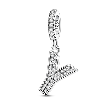 New In Charms 925 Sterling Silver Pendant Letter Y pandora style 