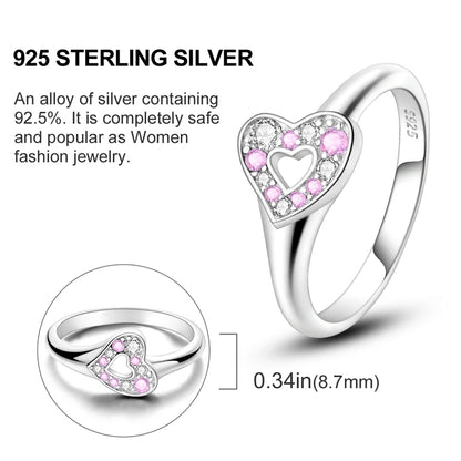 925 Sterling Silver Infinite Love Ring Original Luxury Design Zircon