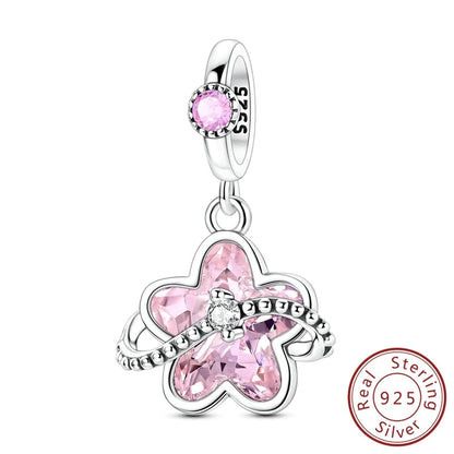 925 Sterling Silver Dollar Panda Mushroom Pendant Charms Pure Ember