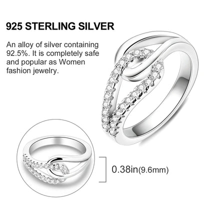 Women's Rings 925 Sterling Silver Luxury Stackable Ring Original Design