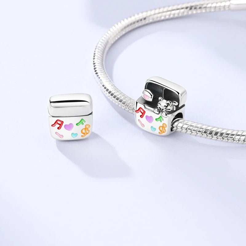 New 925 Sterling Silver Charms Beads Hot Air Balloon Matryoshka Pendant Pure Ember