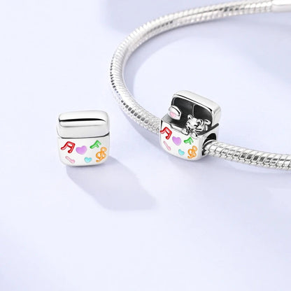 New 925 Sterling Silver Charms Beads Hot Air Balloon Matryoshka Pendant Pure Ember