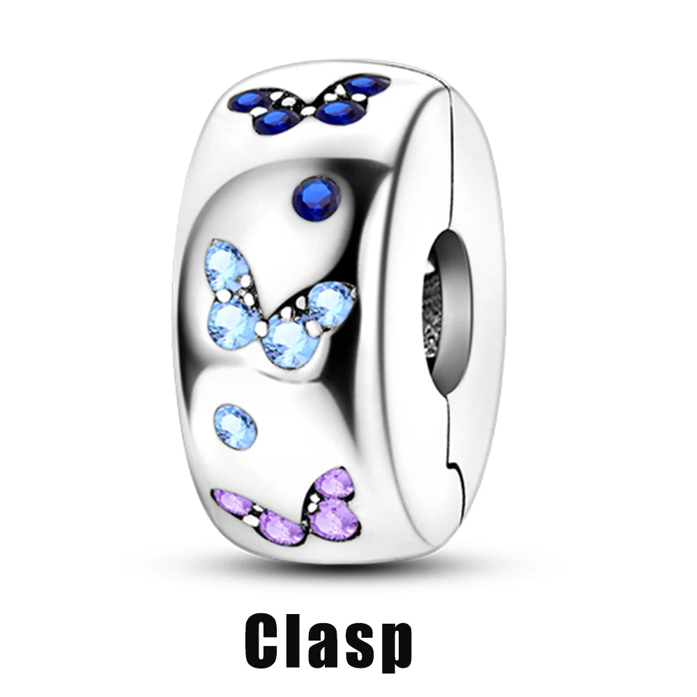 925 Sterling Silver Silicone Spacer Stopper Clip Charms Chamilia Beads Pure Ember