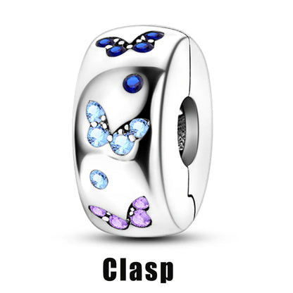 925 Sterling Silver Silicone Spacer Stopper Clip Charms Chamilia Beads Pure Ember