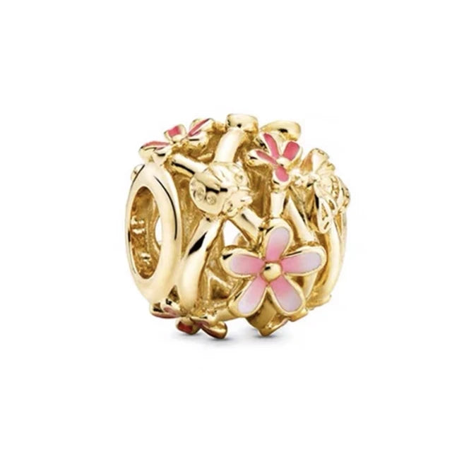 Gold Plated S925 Silver Charm Pendants Pure Ember