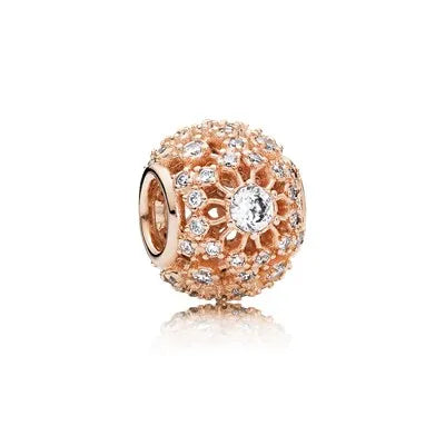 Exquisite rose gold-plated pink star moon peace heart-shaped pendants 925 silver Pure Ember