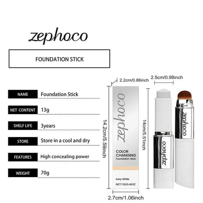 Two-in-one Color-changing Foundation Stick Lightweight Hydrating Brightening Matte Moisturizing Foundation concealer Makeup Pure Ember