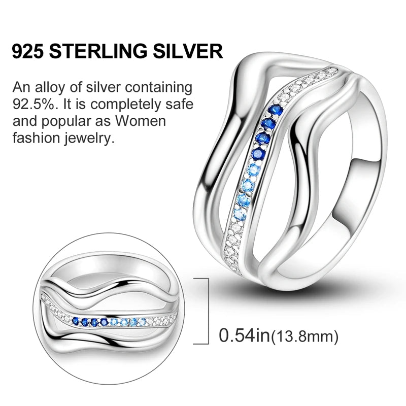 925 Sterling Silver Infinite Love Ring Original Luxury Design Zircon