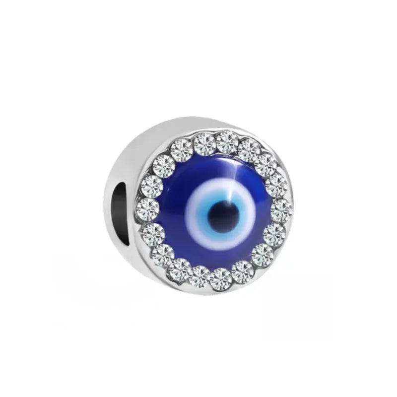 Egyptian charm bead Stirling silver pandora dupe gifts for her evil eye