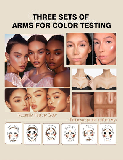 4pcs Contour Stick, Highlighter Stick, Blush Stick 4pcs Cream Contour Kit with Contour Brush, Contour, Non-greasy Pure Ember