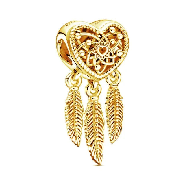 Gold Plated S925 Silver Charm Pendants Pure Ember