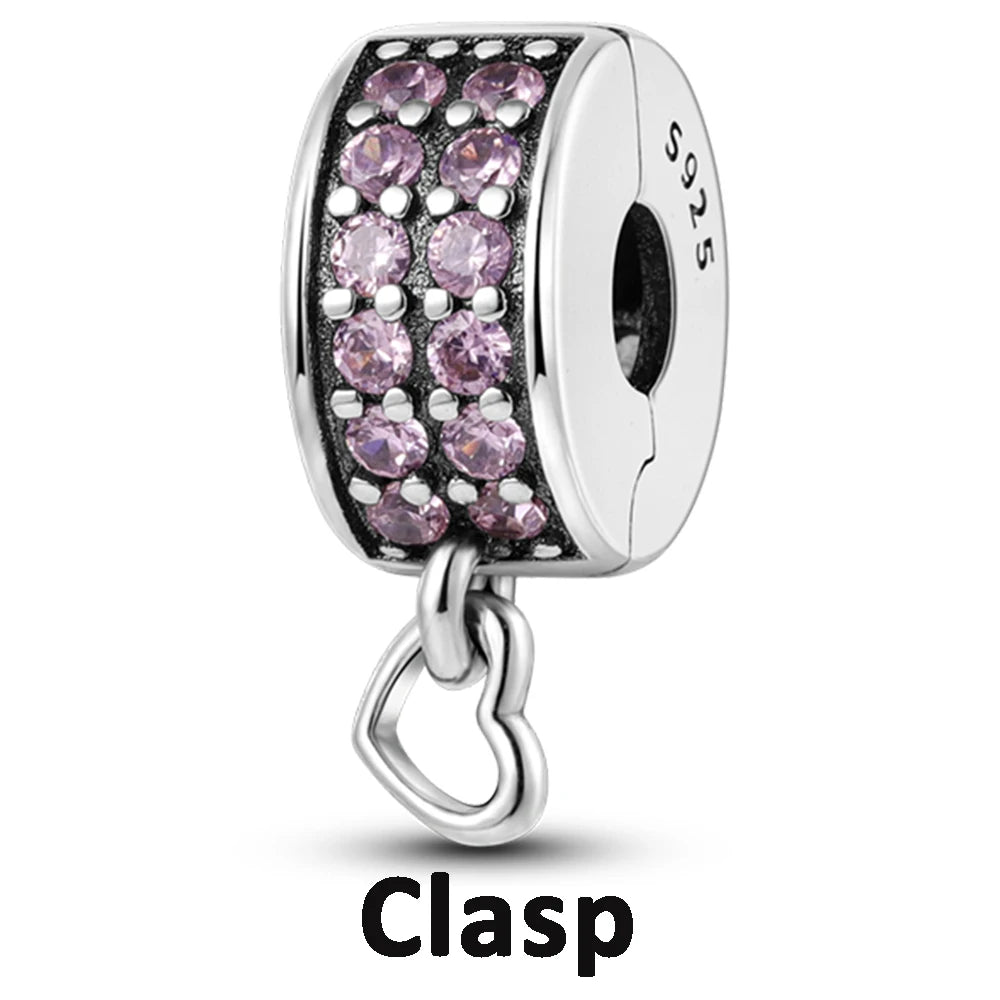 925 Sterling Silver Silicone Spacer Stopper Clip Charms Chamilia Beads Pure Ember