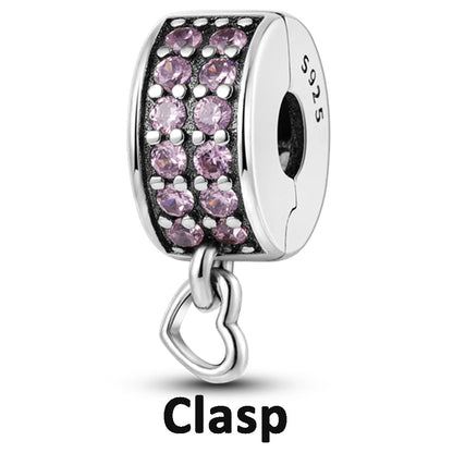 925 Sterling Silver Silicone Spacer Stopper Clip Charms Chamilia Beads Pure Ember