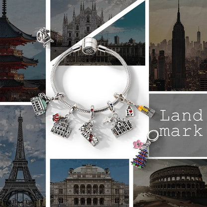 New 925 Sterling Silver Monument Pendant Charms Pure Ember