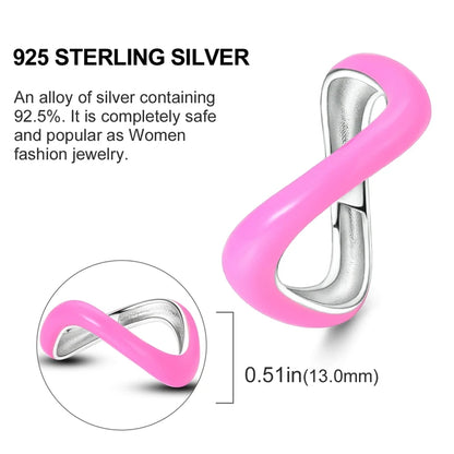 925 Sterling Silver Infinite Love Ring Original Luxury Design Zircon