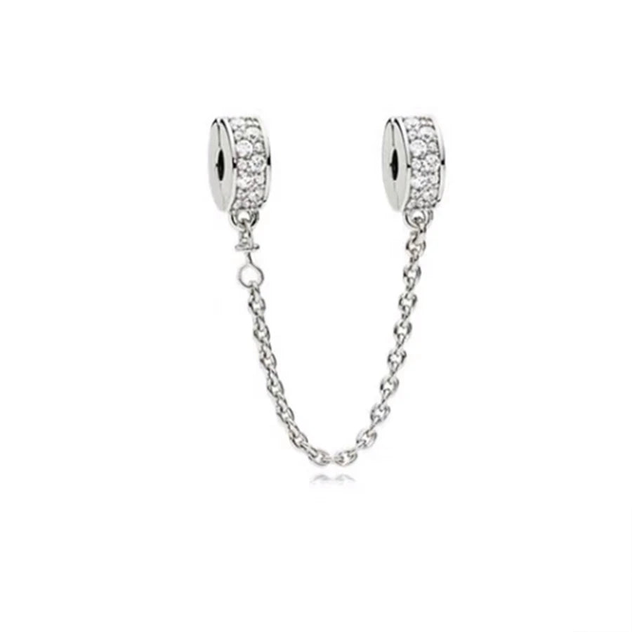 Sparkling Herbarium Cluster Round Charm Safety Chain Pure Ember