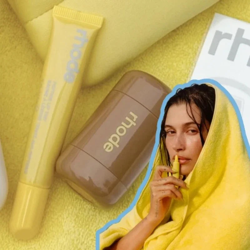 RHODE Makeup Toiletry Bag Lip Gloss and Blusher Lip Oil Balm Blush Milk Essence Water Facial Cleanser Pure Ember