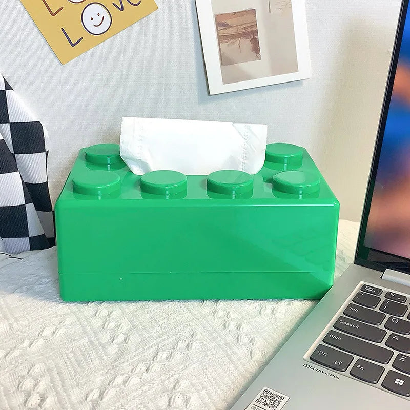 Lego Tissue Box green