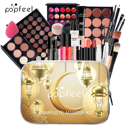 POPFEEL Complete Makeup Kit, All In the Makeup Bag, Eyeshadow Lipstick Pure Ember
