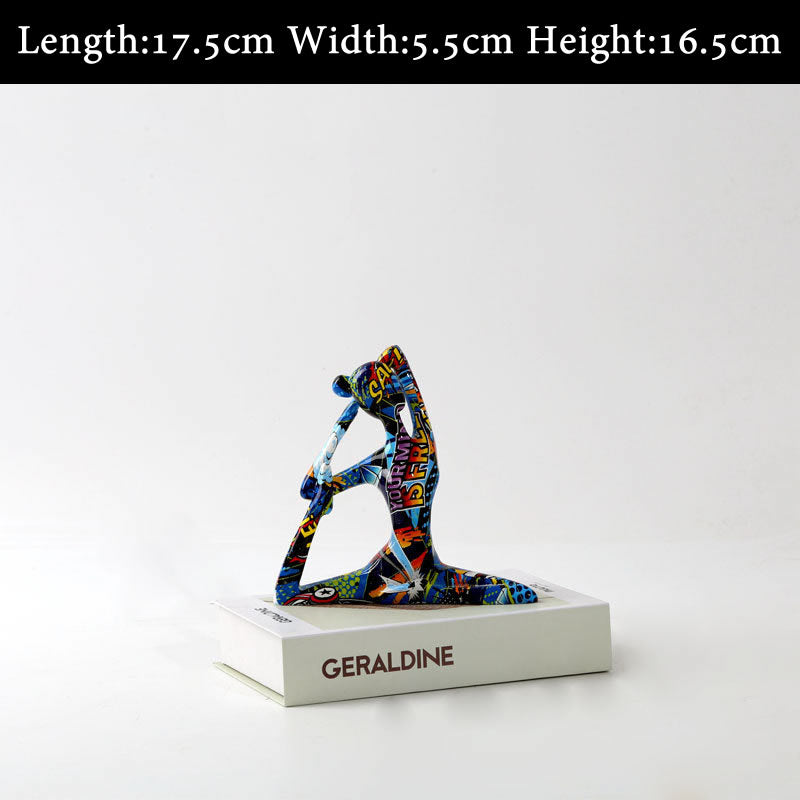 Graffiti Yoga Girl Figurine