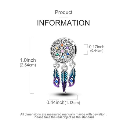 925 Sterling Silver Beads Teapot Unicorn Dreamcatcher Charms Beads Pure Ember  pandora style 