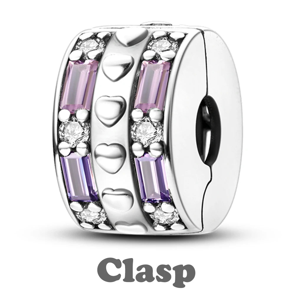 925 Sterling Silver Silicone Spacer Stopper Clip Charms Chamilia Beads Pure Ember